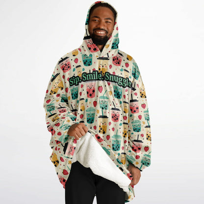 Custom NAME / TEXT Snug Hoodie - All over Print - Boba