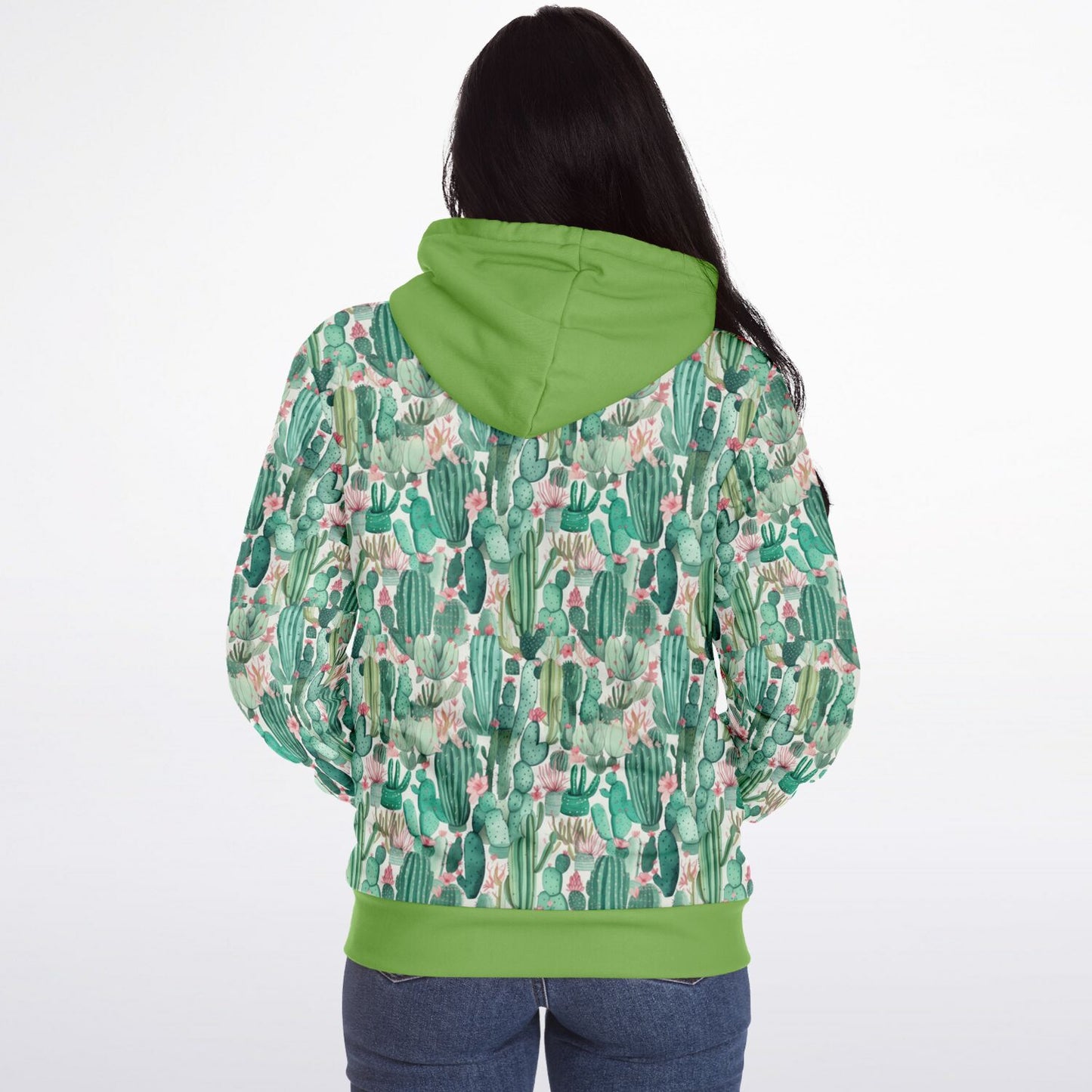 Microfleece Zip Human Hoodie - Plants