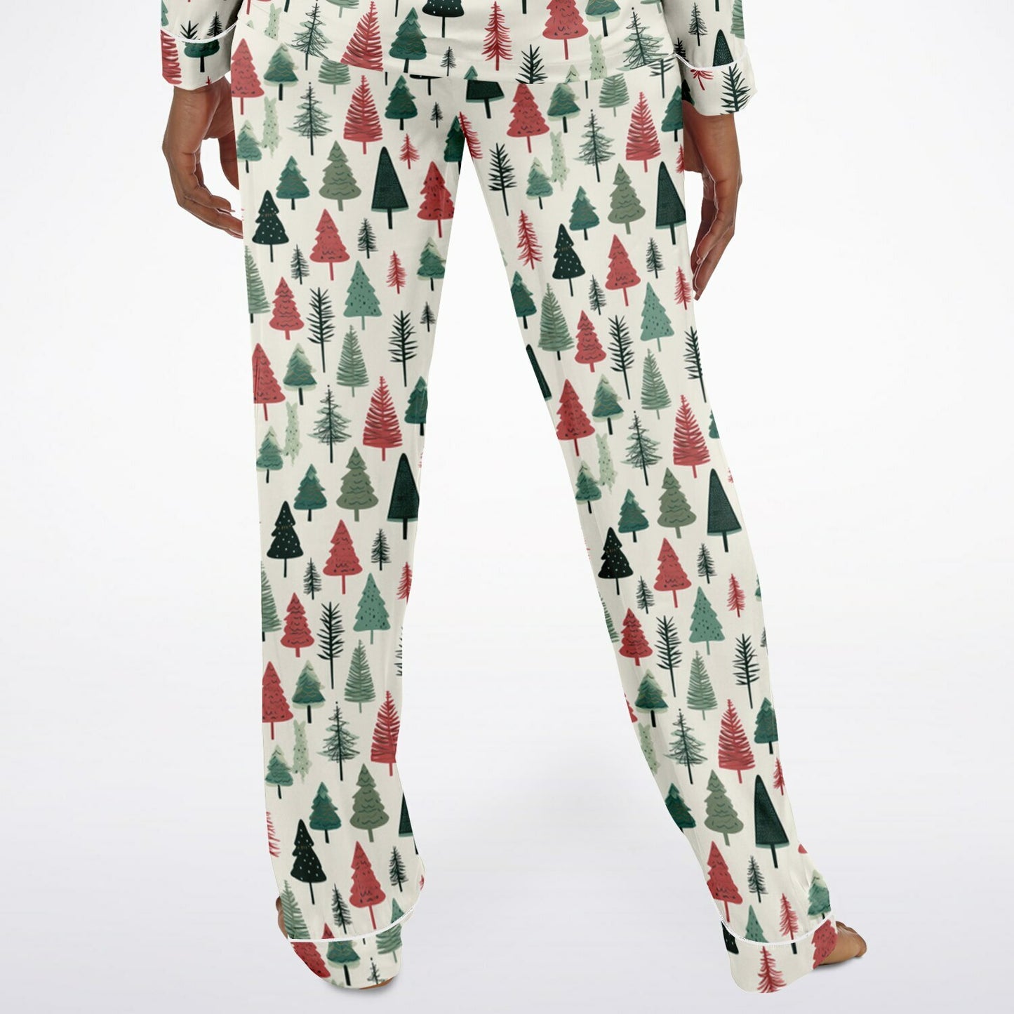 Women's Satin Set Pajamas -Christmas Tree