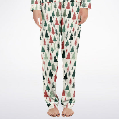 Women's Satin Set Pajamas -Christmas Tree