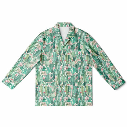 Men's Satin Set Pajamas - Plants