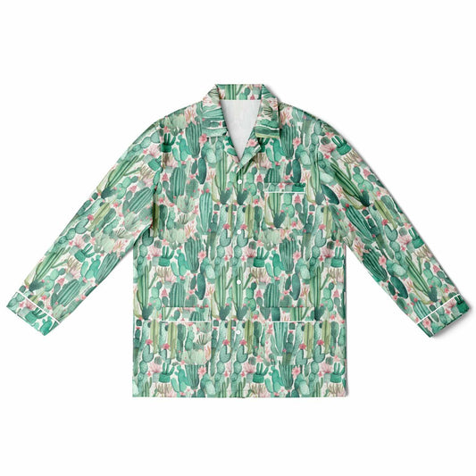 Men's Satin Set Pajamas - Plants