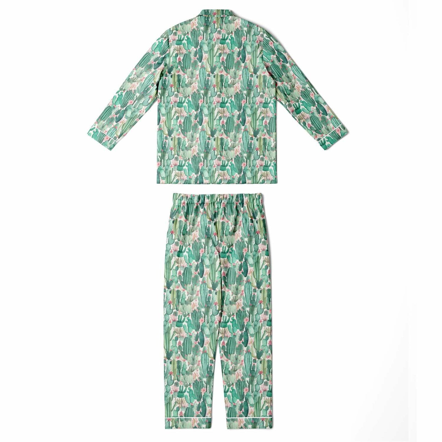 Men's Satin Set Pajamas - Plants