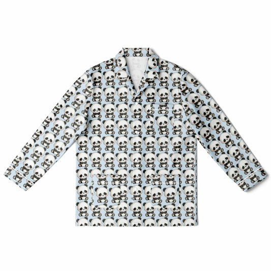 Men's Satin Set Pajamas - Panda