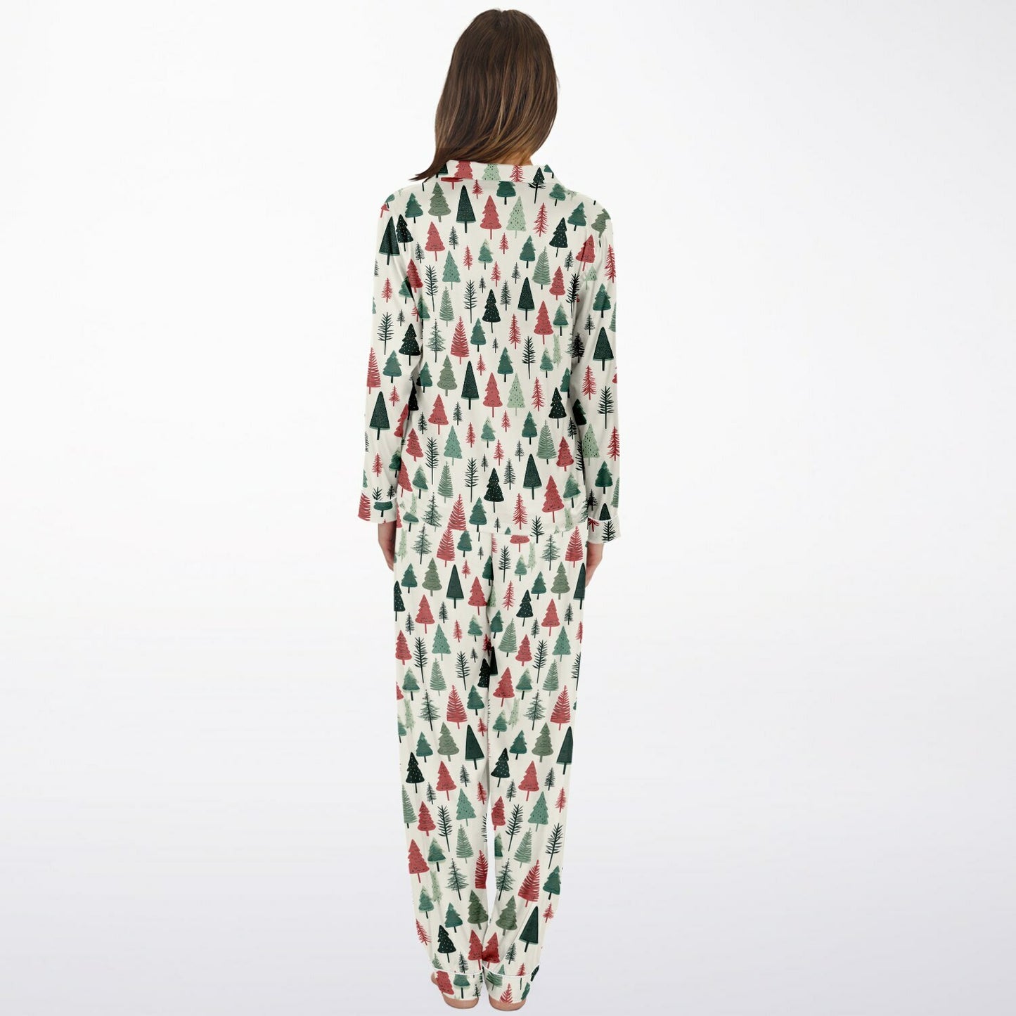 Women's Satin Set Pajamas -Christmas Tree