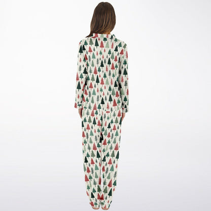 Women's Satin Set Pajamas -Christmas Tree