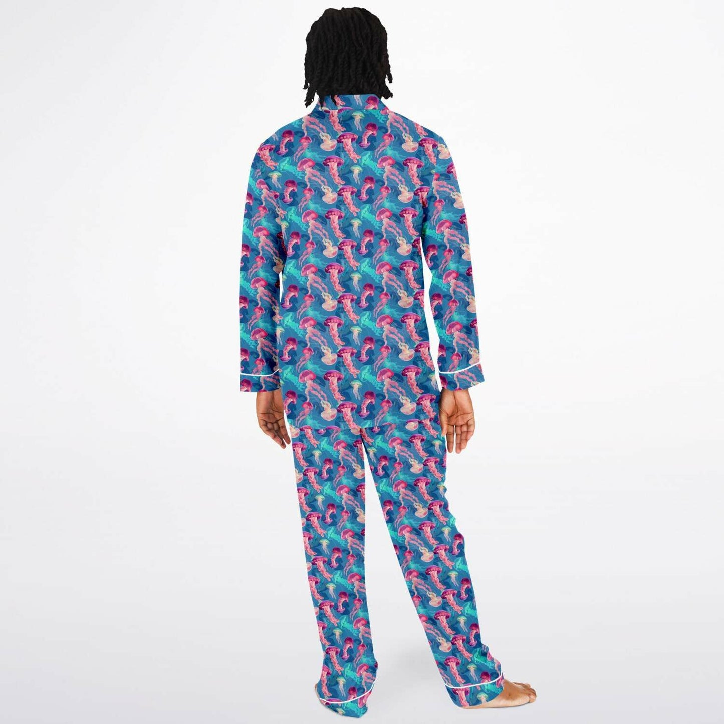 Men's Satin Set Pajamas - Ocean