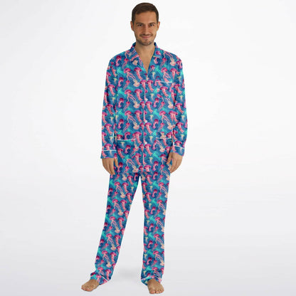 Men's Satin Set Pajamas - Ocean