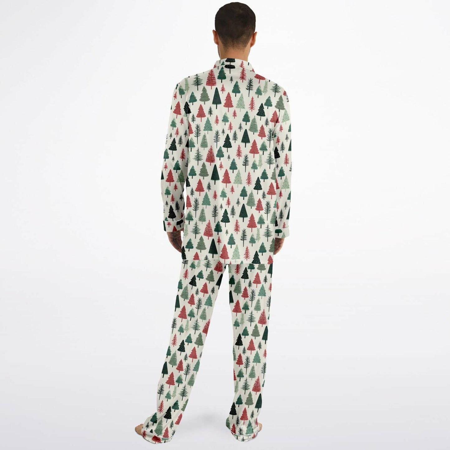 Men's Satin Set Pajamas - Christmas Tree