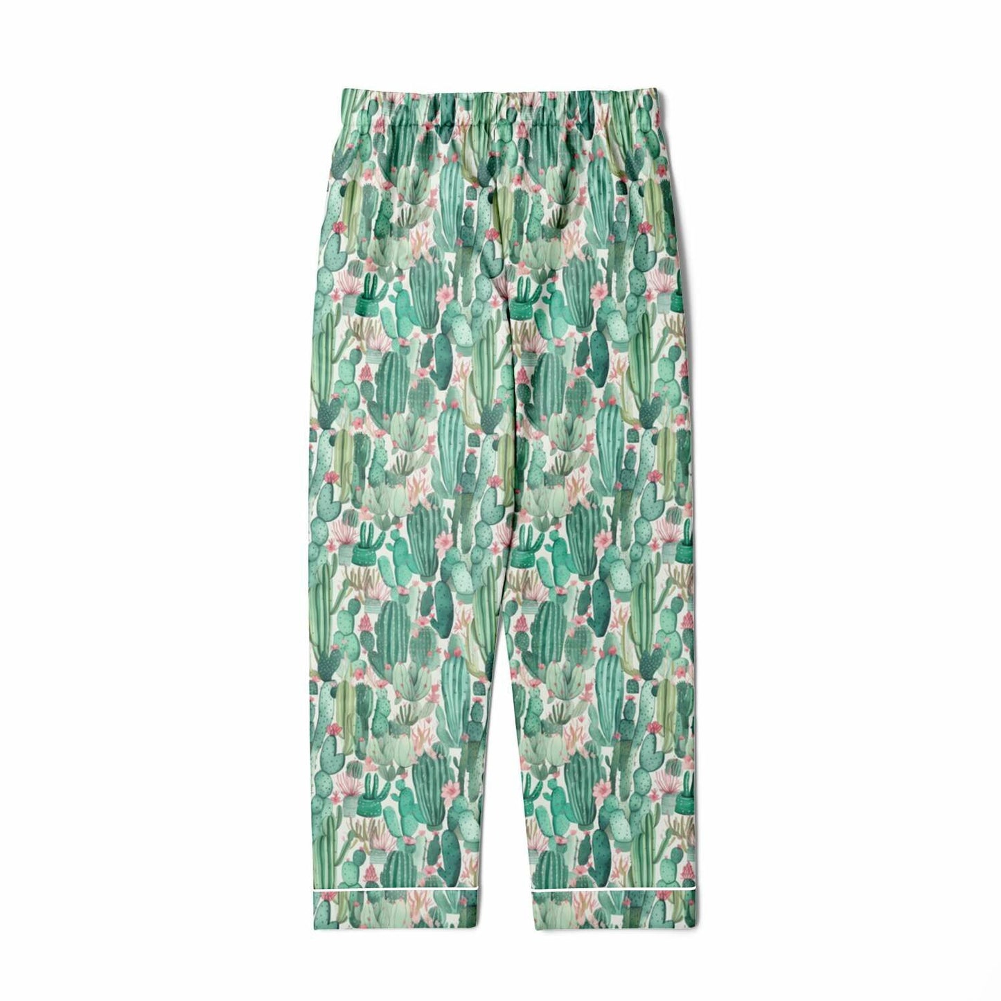 Men's Satin Set Pajamas - Plants