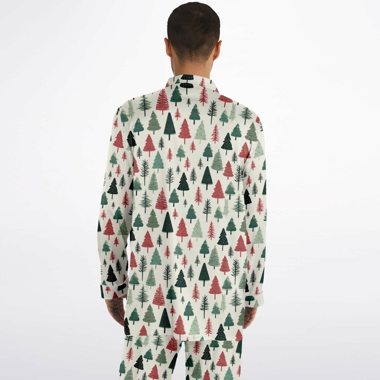 Men's Satin Set Pajamas - Christmas Tree