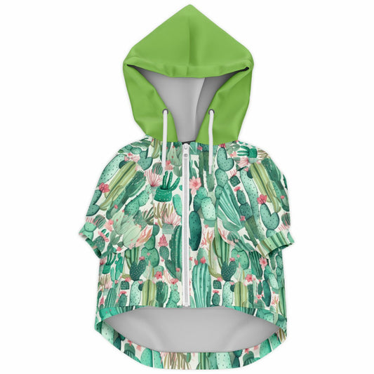 Fashion Dog Zip-Up Hoodie - Plants