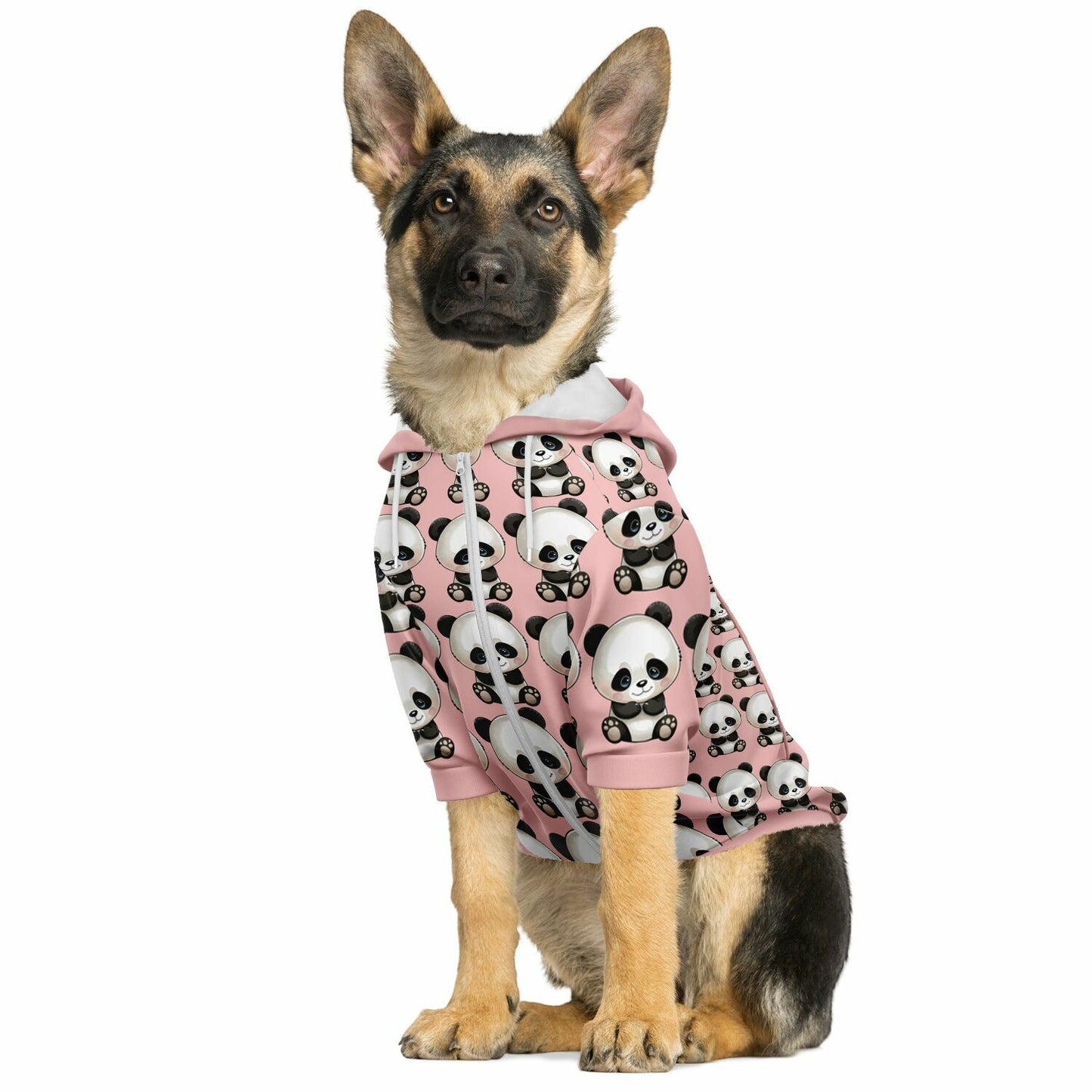 Fashion Dog Zip-Up Hoodie - Panda Pink