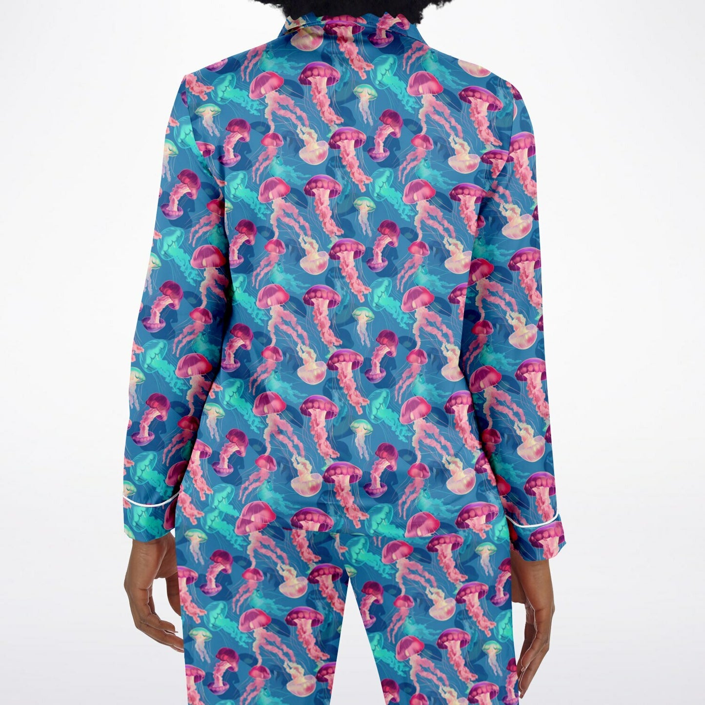 Women's Satin Set Pajamas - Ocean