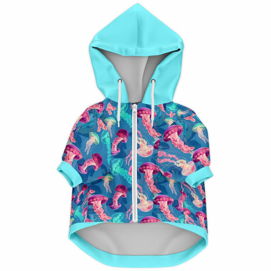 Fashion Dog Zip-Up Hoodie - Ocean