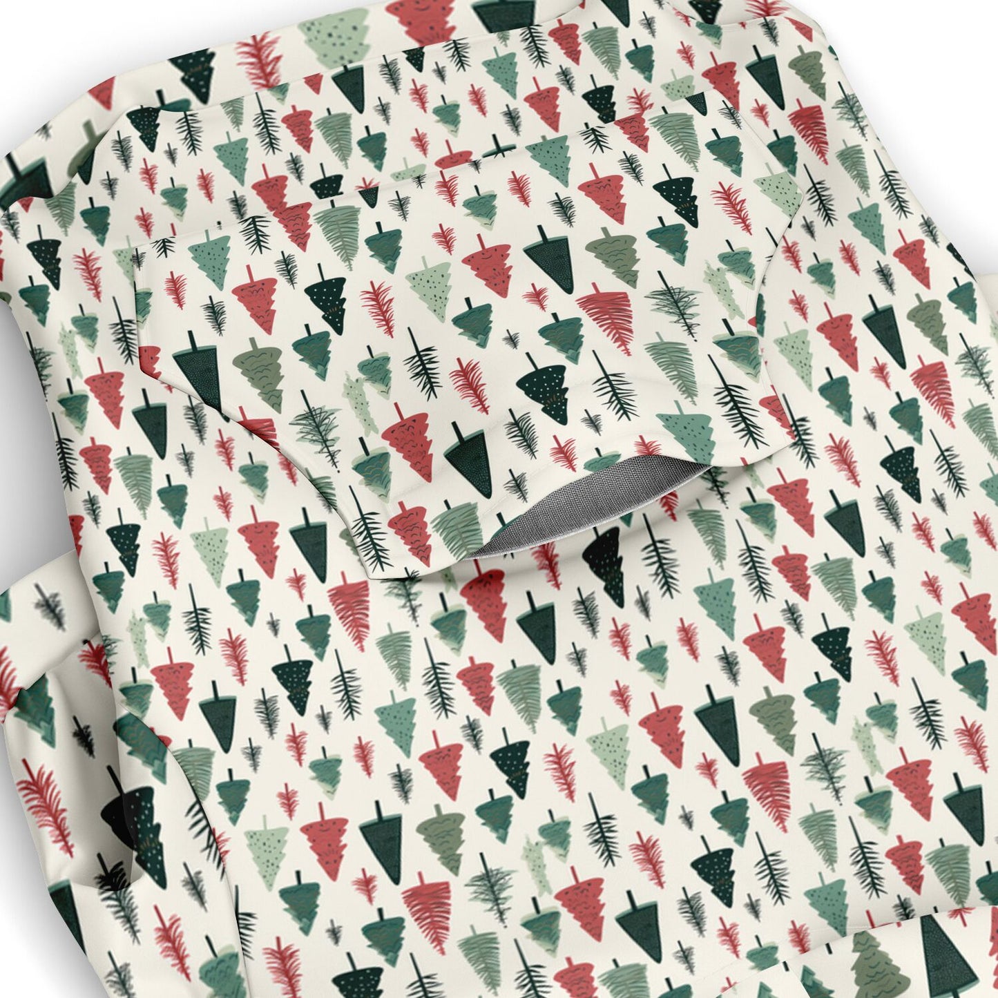 Athletic Dog Zip-Up Hoodie - Christmas Tree
