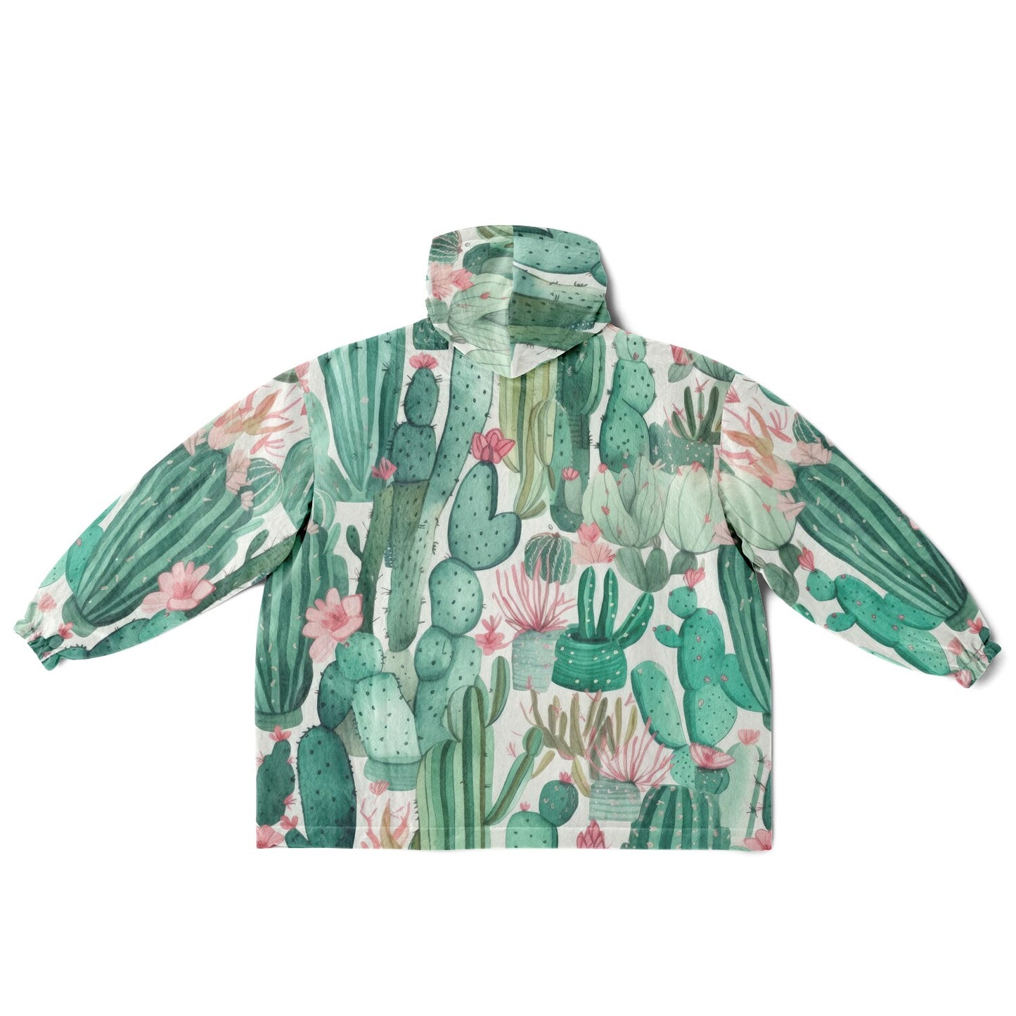 Reversible Snug Hoodie - Plants and Red Flower