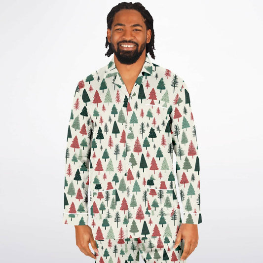 Men's Satin Set Pajamas - Christmas Tree