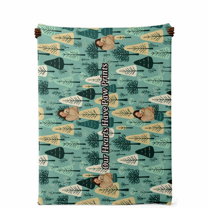 Custom Text / Photo Premium Microfleece Blanket - All Over Print - Trees