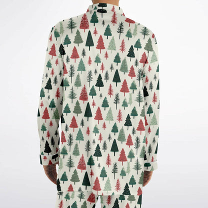 Men's Satin Set Pajamas - Christmas Tree