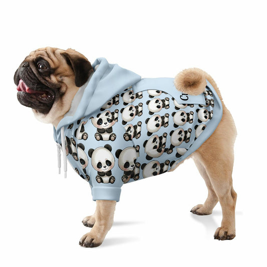 Fashion Dog Zip-Up Hoodie - Blue Panda