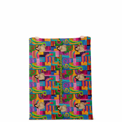 Custom Text / Photo Premium Microfleece Blanket - All over Print - Geometric
