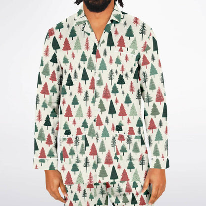 Men's Satin Set Pajamas - Christmas Tree
