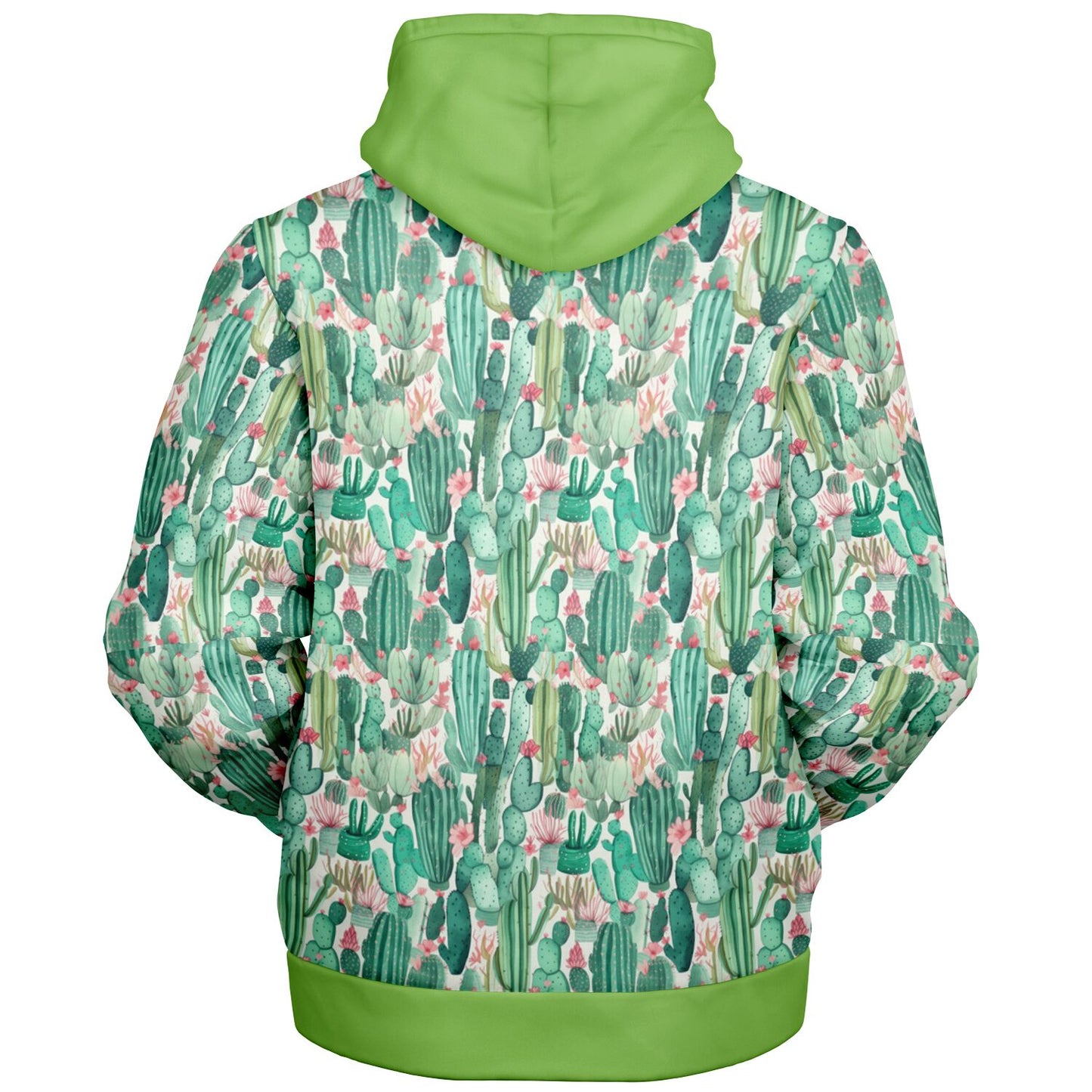 Microfleece Zip Human Hoodie - Plants