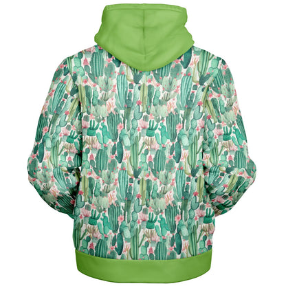Microfleece Zip Human Hoodie - Plants