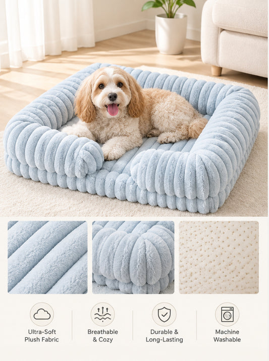 Cozy Comfort Dog Bed - Blue