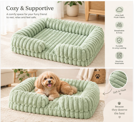 Cozy Comfort Dog Bed - Green