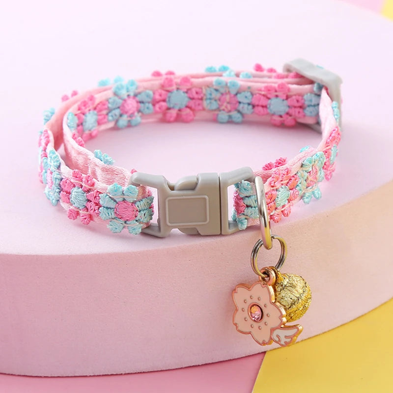 Blossom Charm Floral Pet Collar - Flower Charm