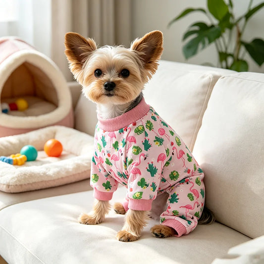 Tropical Flamingo Pet Pajamas – Pink