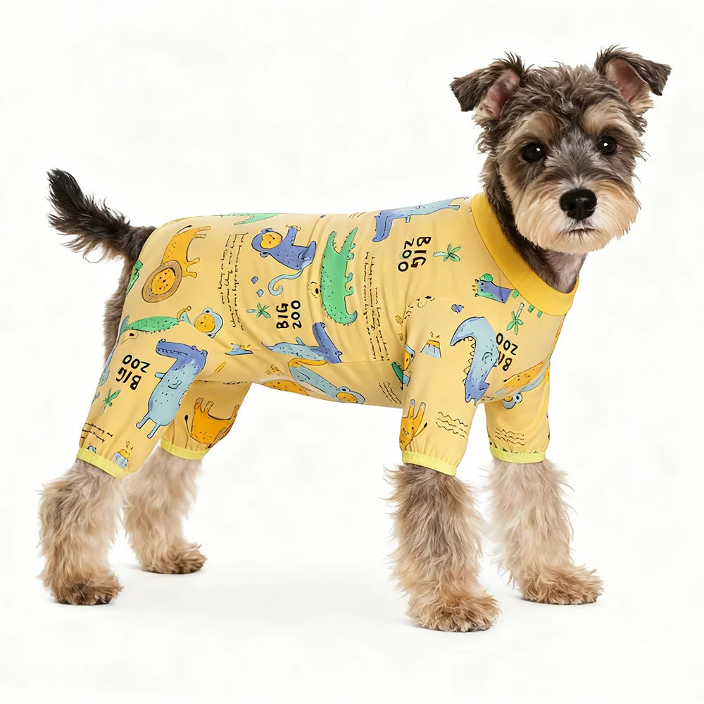 Cozy Printed Pet Pajamas – Yellow