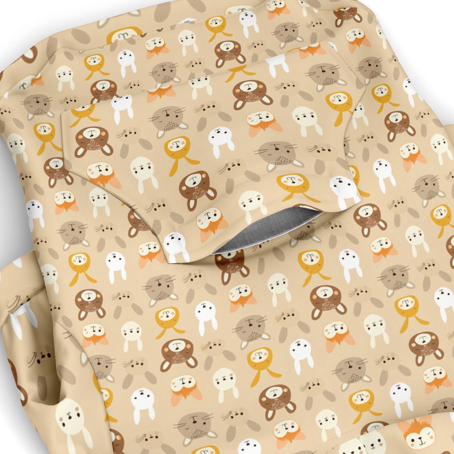 Athletic Dog Zip-Up Hoodie - Animal Prints