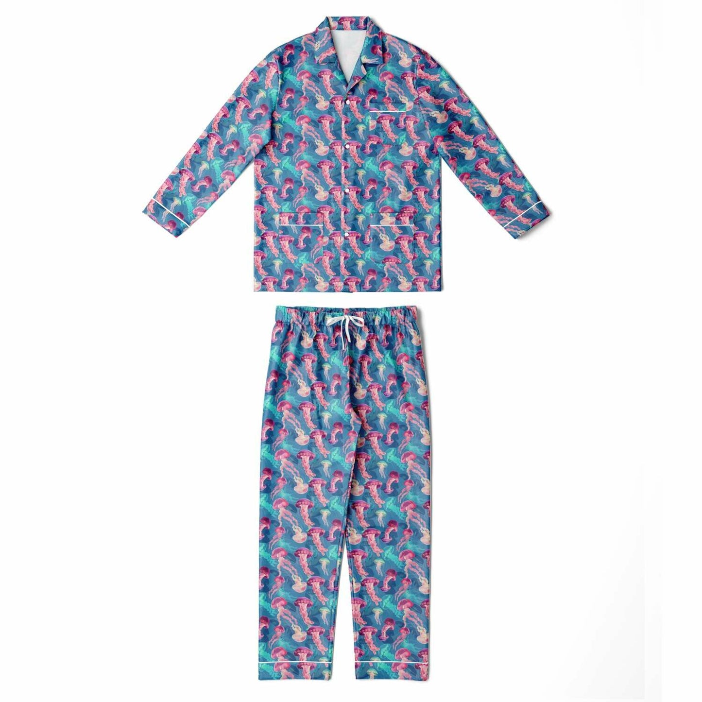 Men's Satin Set Pajamas - Ocean