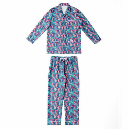 Men's Satin Set Pajamas - Ocean