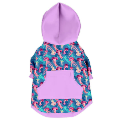 Fashion Dog Zip-Up Hoodie - Pink Ocean