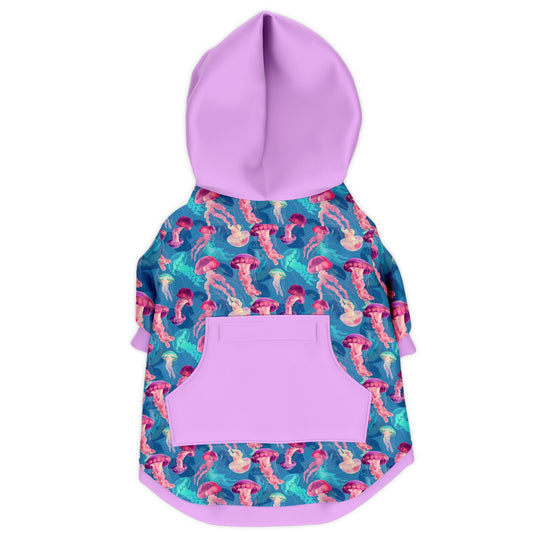 Fashion Dog Zip-Up Hoodie - Pink Ocean