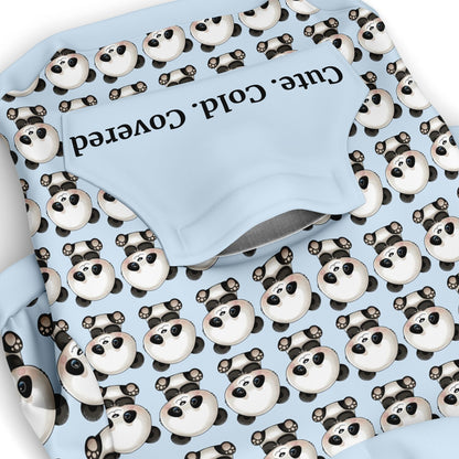 Fashion Dog Zip-Up Hoodie - Blue Panda