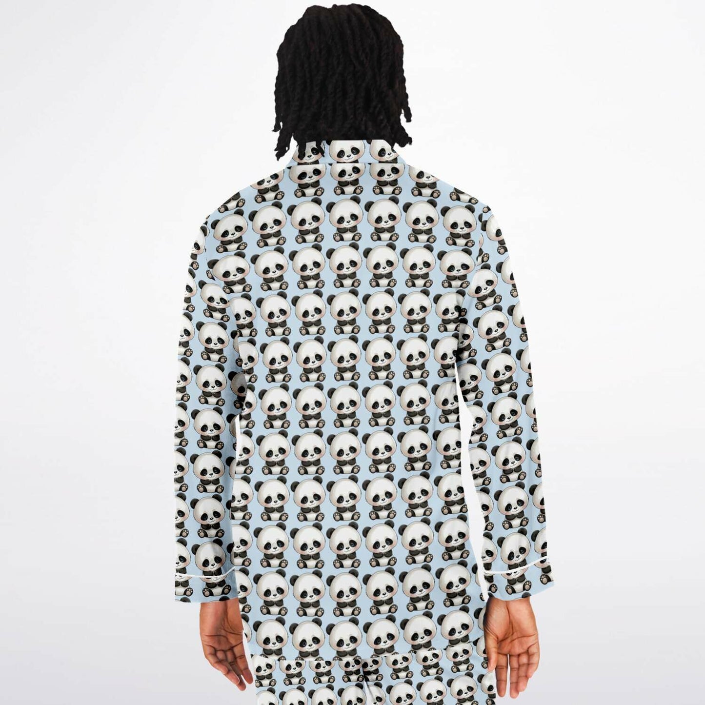 Men's Satin Set Pajamas - Panda
