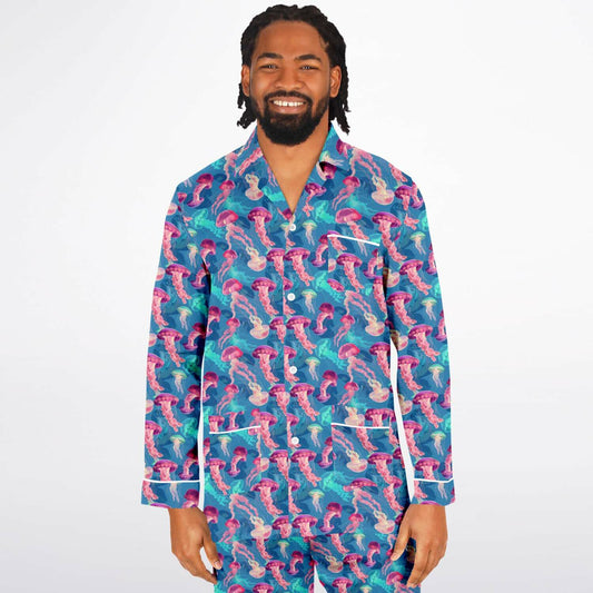 Men's Satin Set Pajamas - Ocean