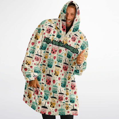 Custom NAME / TEXT Snug Hoodie - All over Print - Boba