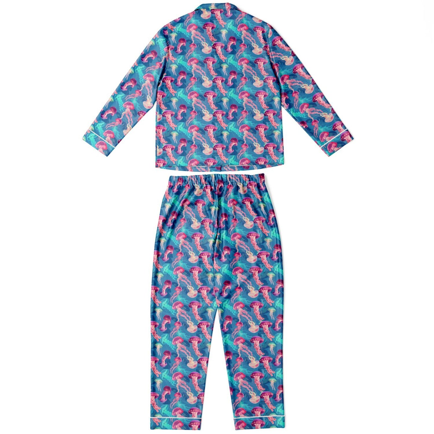 Women's Satin Set Pajamas - Ocean