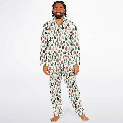 Men's Satin Set Pajamas - Christmas Tree