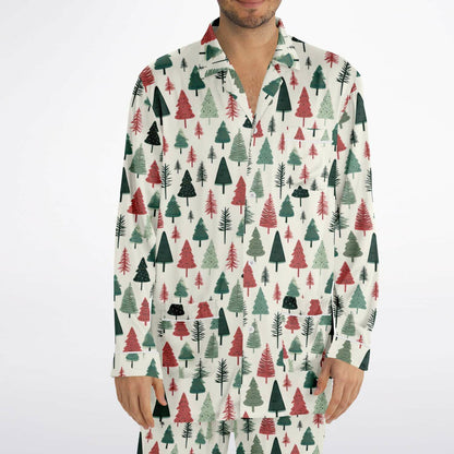 Men's Satin Set Pajamas - Christmas Tree