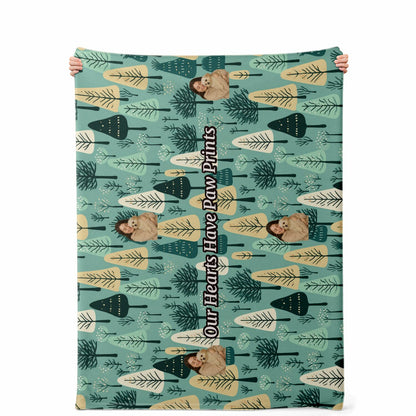Custom Text / Photo Premium Microfleece Blanket - All Over Print - Trees