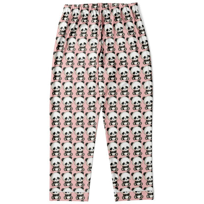 Women's Satin Set Pajamas - Panda Fur Real Tired