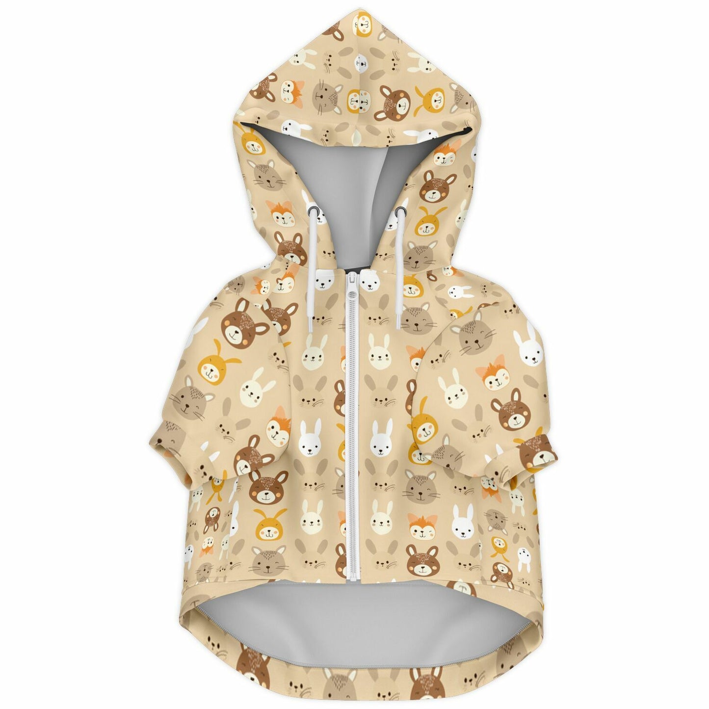 Custom Name Athletic Dog Zip-Up Hoodie - Animal Print