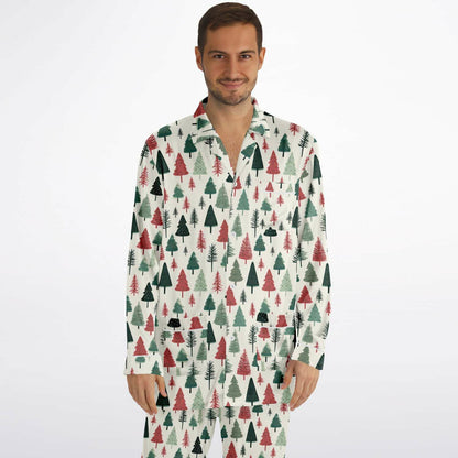 Men's Satin Set Pajamas - Christmas Tree